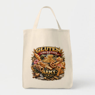Vrij van Gluten! Gluten Bevrijdingsleger Boodschap Tote Bag
