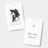 Vrij van hart. Speciale editie badge | Boho Art (Voor- en achterkant)