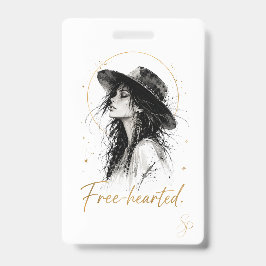 Vrij van hart. Speciale editie badge | Boho Art