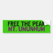 VRIJ VAN HET PIEK: MT. UMUNHUM BUMPERSTICKER (Voorkant)