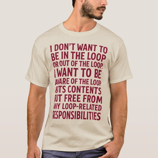 Vrij van Loop Verantwoordelijkheden Quote T-shirt (Voorkant)