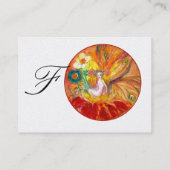 VRIJ VAN MONOGRAM, Rood gele witte parel Visitekaartje (Achterkant)