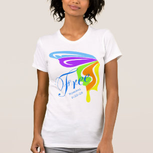 Vrij van vlinder t-shirt