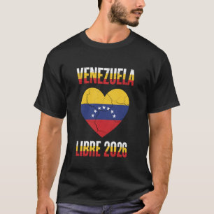 Vrij Venezuela 2026 Patriottische Venezolaanse Tro T-shirt
