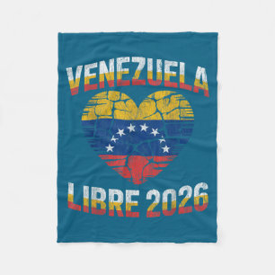 Vrij Venezuela 2026 Venezuela Hart Vlag Fleece Deken