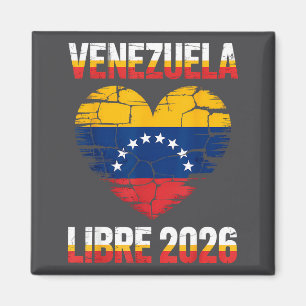 Vrij Venezuela 2026 Venezuela Hart Vlag Magneet