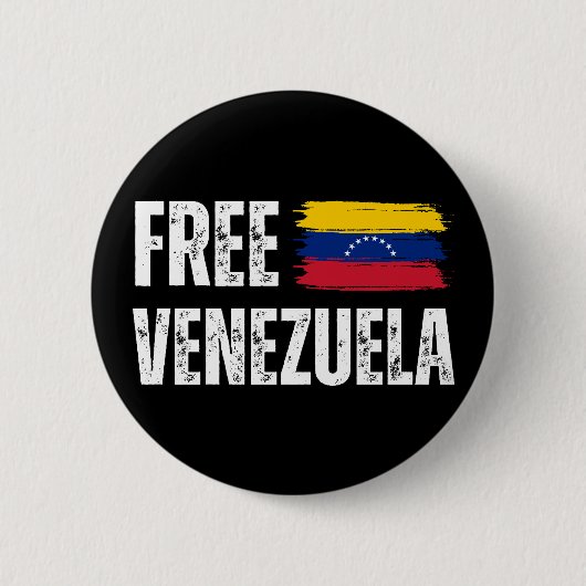 Vrij Venezuela Ronde Button 5,7 Cm (Voorkant)