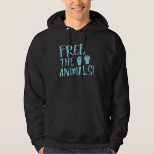 Vrij verkeer dierenwelzijn Vegan Protest Veggie 1 Hoodie