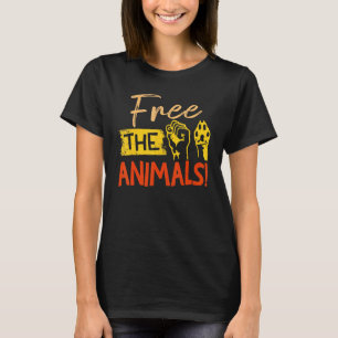 Vrij verkeer dierenwelzijn Vegan-protesten Veggie T-shirt