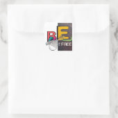 Vrij Vierkante Sticker (Tas)