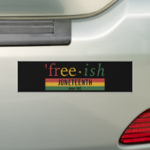 Vrij visachtig sinds 1865, pan-afrikaanse vlag Jun Bumpersticker (Op auto)