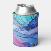 Vrij vloeiende texturen, luxe abstracte kunst. blikjeskoeler (Blikje Voorkant)