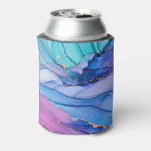 Vrij vloeiende texturen, luxe abstracte kunst. blikjeskoeler (Blikje Achterkant)