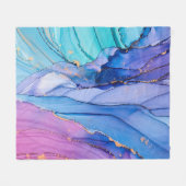 Vrij vloeiende texturen, luxe abstracte kunst. fleece deken (Voorkant (Horizontaal))