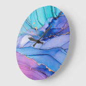 Vrij vloeiende texturen, luxe abstracte kunst. grote klok (Hoek)