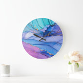 Vrij vloeiende texturen, luxe abstracte kunst. grote klok (Huis)