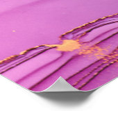 Vrij vloeiende texturen, luxe abstracte kunst. poster (Hoek)