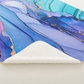Vrij vloeiende texturen, luxe abstracte kunst. sherpa deken (3/4)