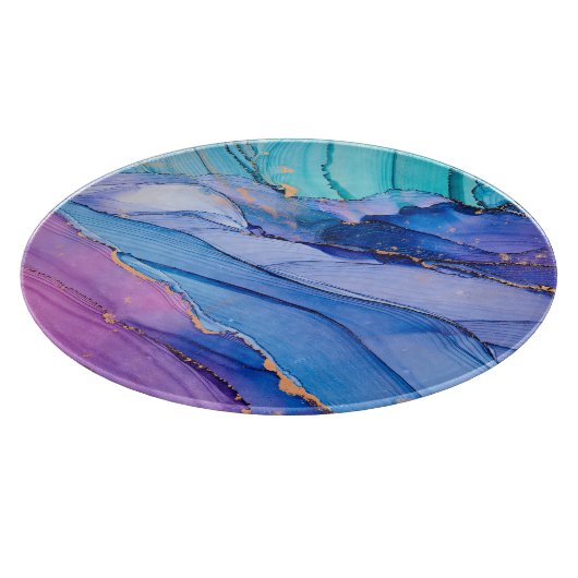 Vrij vloeiende texturen, luxe abstracte kunst. snijplank (Hoek)