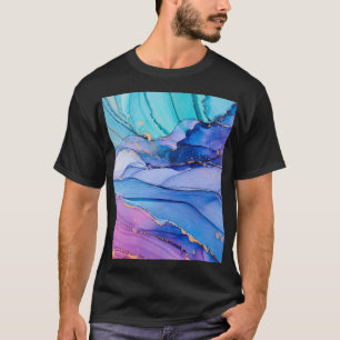 Vrij vloeiende texturen, luxe abstracte kunst. t-shirt