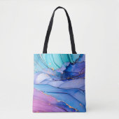 Vrij vloeiende texturen, luxe abstracte kunst. tote bag (Voorkant)