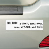 VRIJ VOEDSEL! BUMPERSTICKER (Op auto)