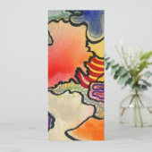 Vrij vormen abstracte, koele en hete kleurencellen kaart (Staand voorkant)