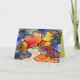 Vrij vormen abstracte, koele en hete kleurencellen kaart