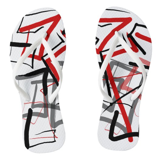 Vrij vormig zuszag teenslippers (Voetbed)