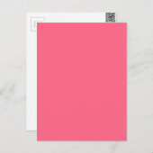 VRIJ WATERMELON PINK (effen kleurachtergrond) ~ Briefkaart (Voorkant / Achterkant)