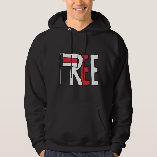 Vrij Wit-Rusland Hoodie (Voorkant)