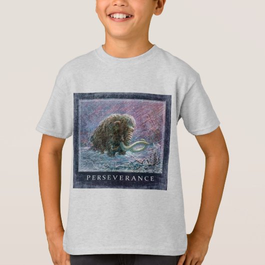 Vrij Wooly Mammoth Ice Age Perseverhouding T-shirt (Voorkant)