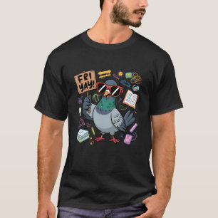 Vrij Yay Grappige Duif Leraar Student Vrijdag Week T-shirt