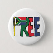Vrij Zuid-Afrika Ronde Button 5,7 Cm (Voorkant)