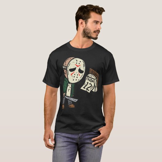 Vrijdag 12e Funny Halloween Horror Movie Humor T-shirt (Voorkant volledig)