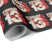 Vrijdag 13 | 3D-gestapelde bloeding Cadeaupapier (Rol Hoek)