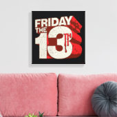 Vrijdag 13 | 3D-gestapelde bloeding Canvas Afdruk (Insitu (Woonkamer))