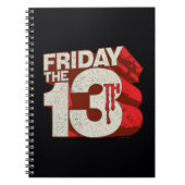 Vrijdag 13 | 3D-gestapelde bloeding Notitieboek (Voorkant)