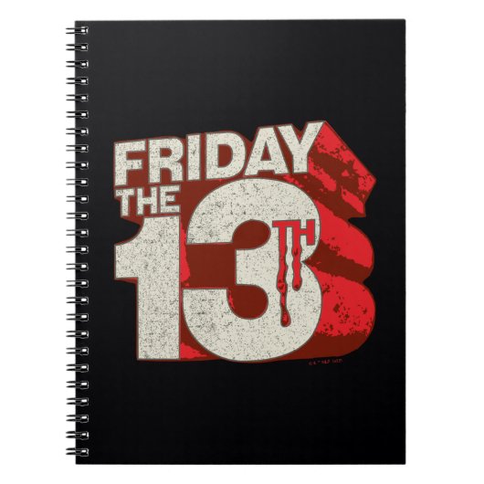 Vrijdag 13 | 3D-gestapelde bloeding Notitieboek (Voorkant)