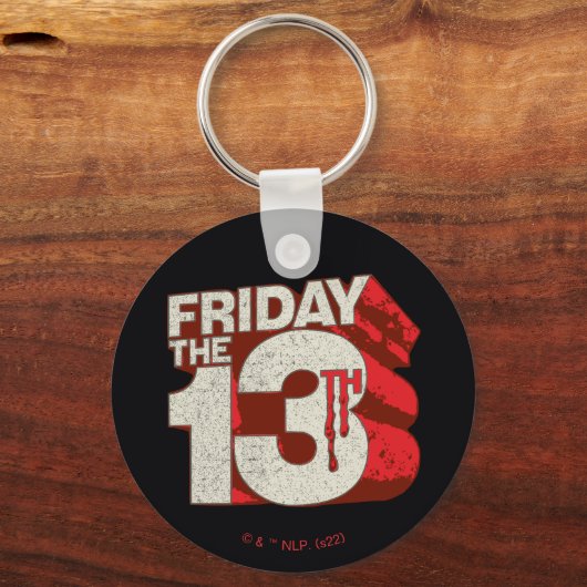 Vrijdag 13 | 3D-gestapelde bloeding Sleutelhanger (Voorkant)