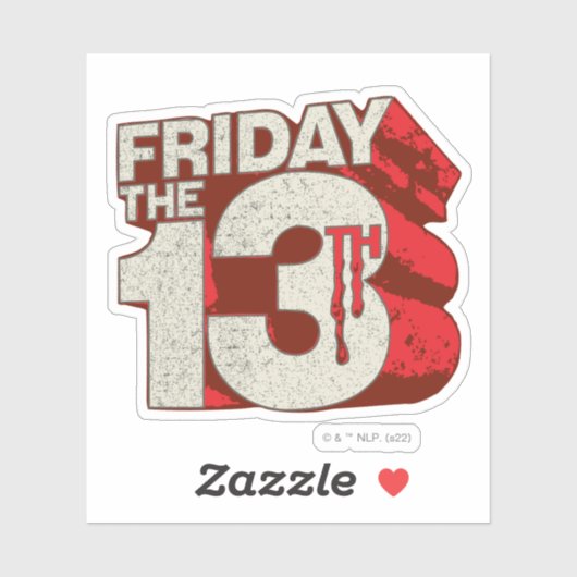 Vrijdag 13 | 3D-gestapelde bloeding Sticker (Vel)