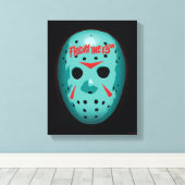 Vrijdag 13 | Blauw Hockey Mask Graphic Canvas Afdruk (Insitu (Houten vloer))