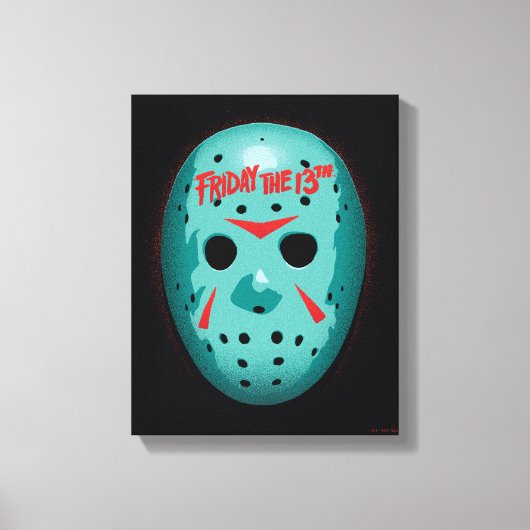 Vrijdag 13 | Blauw Hockey Mask Graphic Canvas Afdruk (Voorkant)