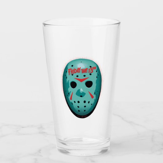 Vrijdag 13 | Blauw Hockey Mask Graphic Glas (Voorkant)