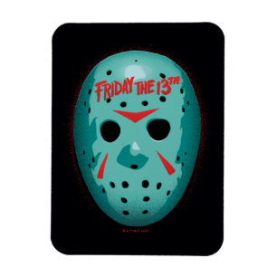 Vrijdag 13 Blauw Hockey Mask Graphic Magneet