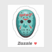Vrijdag 13 | Blauw Hockey Mask Graphic Sticker (Vel)