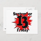 Vrijdag 13 briefkaart (Voorkant / Achterkant)