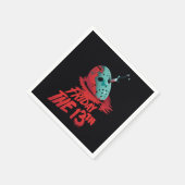 Vrijdag 13 | Eeuwen door blauw Hockey Mask Servet (Hoek)