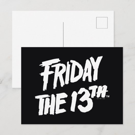 Vrijdag 13 | Gestapeld gedopte Logo Briefkaart (Voorkant / Achterkant)