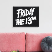 Vrijdag 13 | Gestapeld gedopte Logo Canvas Afdruk (Insitu (Woonkamer))